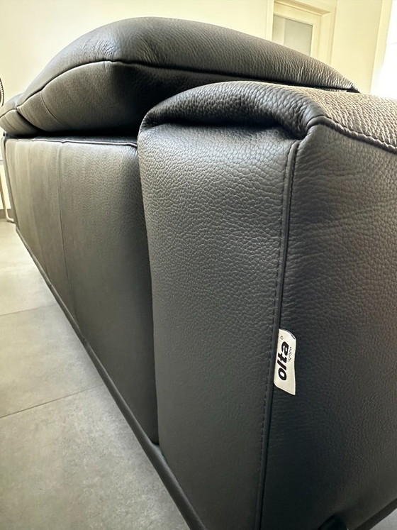 Image 1 of OLTA Spectra Sofa Set – Black Leather – Impeccable Condition