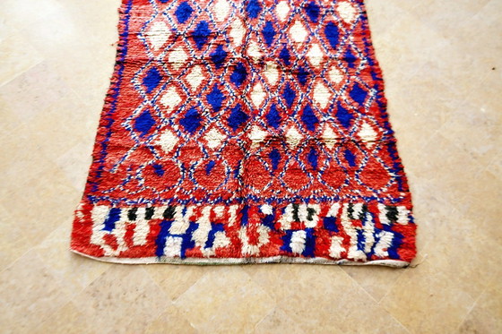Image 1 of Red & Blue Vintage Boujaad Rug – 223 x 145 cm