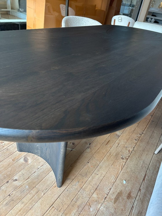 Image 1 of Table du Sud Dining Table Half Circle Black Smoke Intense 240x100 cm