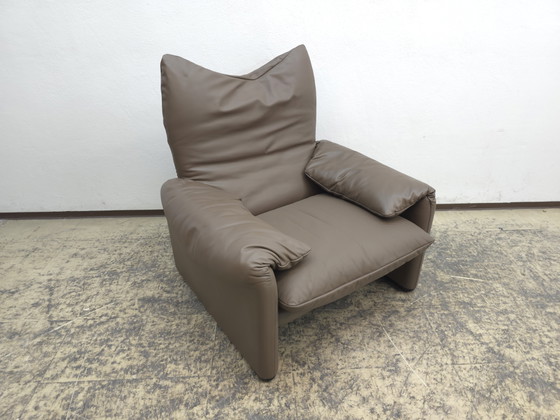 Image 1 of Set Cassina Maralunga, divano in pelle, poltrona in pelle, sedia