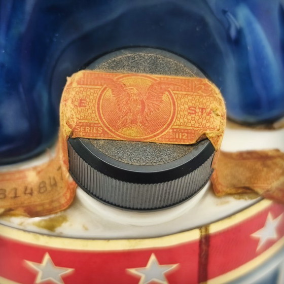 Image 1 of Keramische karaf in de vorm van een ezel van een Democratische president, van Jim Beam, VS, jaren 70.