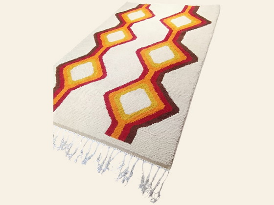 Image 1 of Vintage rug Berber 2x3 wool interior wool rug retro