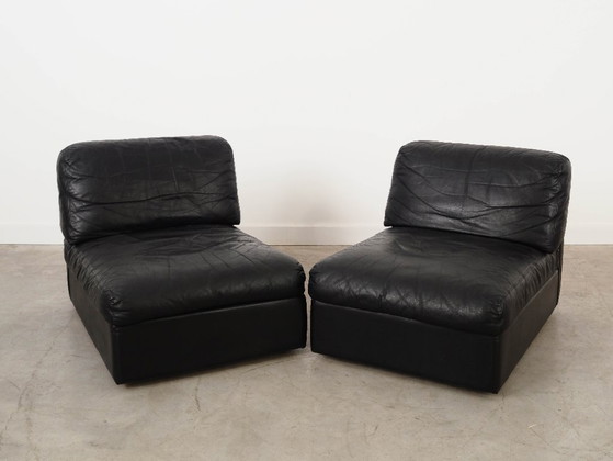 Image 1 of Canapé modulaire en cuir, design italien, années 1970, fabriqué en Italie