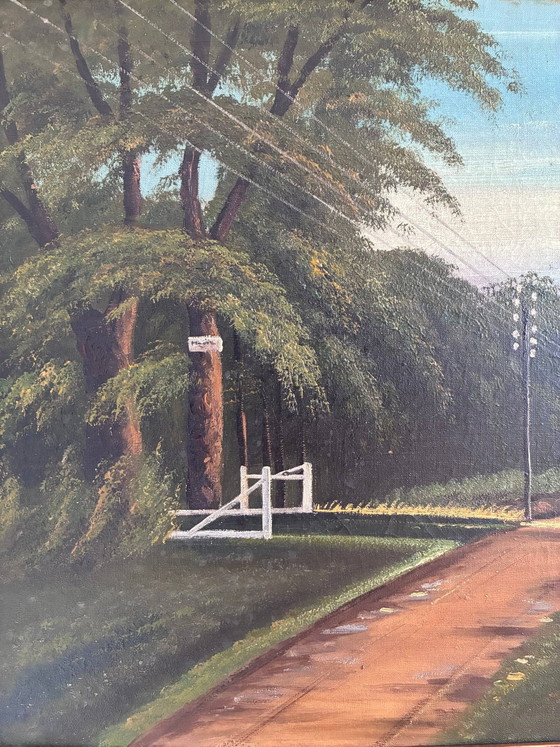 Image 1 of Peinture à l'huile originale vintage représentant un paysage côtier, signée. Art marin.