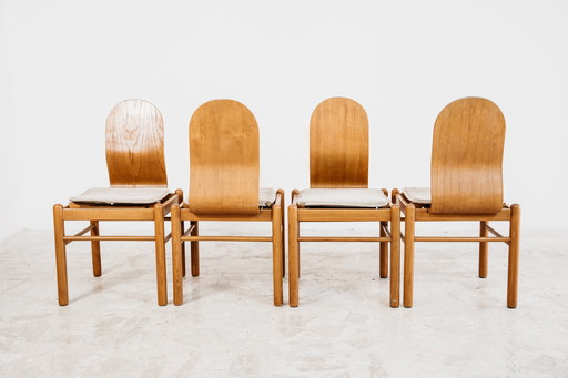 JYSK Set of 4 Dining Chairs Mid-Century Scandinavian Design 1970s
