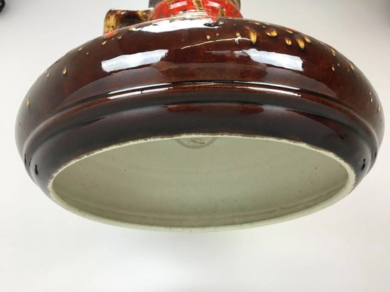 Image 1 of Lampada in ceramica anni '60 e '70, lampada a sospensione, design dell'era spaziale