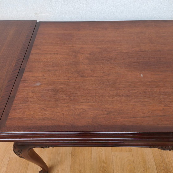 Image 1 of Tavolo da pranzo Chippendale vintage, tavolo da sala da pranzo, tavolo allungabile