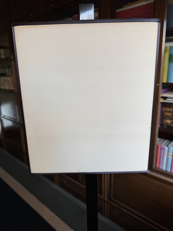 Lambert „Naoko“ Designer Floor light, Black Piano Lacquer & Cotton, Wood, White (photo 4 of 7)