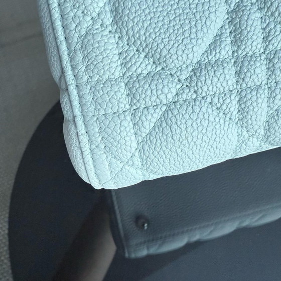 Image 1 of DIOR LADY MEDIUM CAVIALE - CANNAGE BIANCO GHIACCIO BLU GHIACCIO ACCESSORI ARGENTO