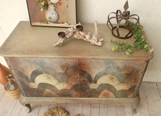 Image 1 of Antique wooden cabinet grunge upcycled