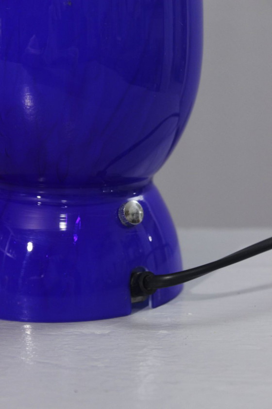 Image 1 of Lampada d'atmosfera vintage in vetro maculato design Sölken Leuchten anni '70