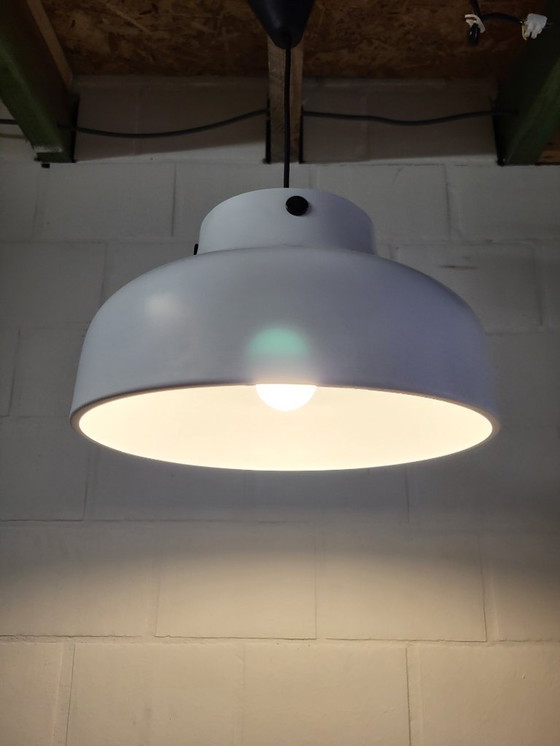 Image 1 of Vintage hoffmeister leuchten hanglamp, Scandinavische stijl, wit metaal