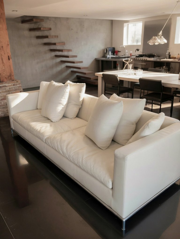 B&B Italia George – Iconic designer sofa 240 cm in off-white