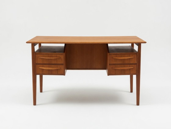 Image 1 of Teak Desk By Gunner Nielsen For Tibergaard, 1960s.