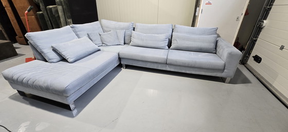 Image 1 of Pronto Canapé gris bleu avec coutures décoratives 1,5 an