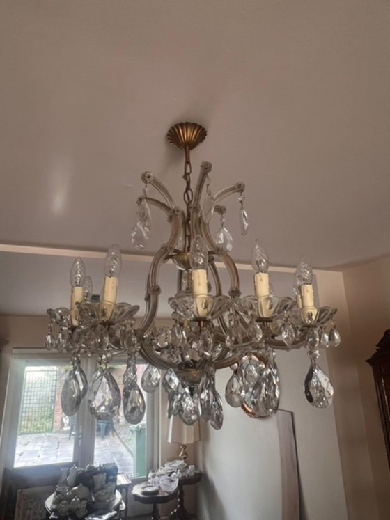 Lampadario in Cristallo Antico – Ottone (photo 10 of 10)