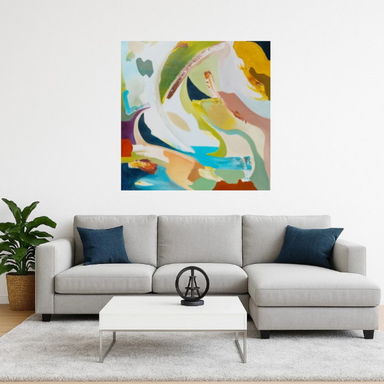 Acrylic painting #Wind 100x100cm – joart, Paintings & Drawings, Canvas (photo 4 of 15)