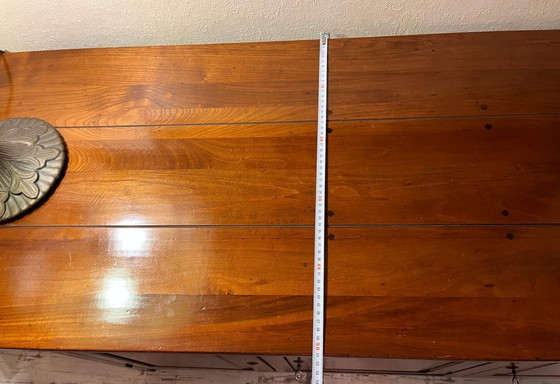 Image 1 of Credenza vintage con lampada Tiffany e specchio coordinato