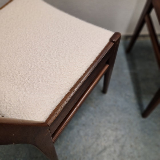 Image 1 of Set di 4 sedie danesi vintage rivestite di recente