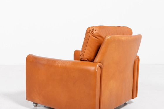 Image 1 of Danish Modern Cognac Leather Armchairs From 1960’S