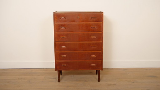 Commode danoise vintage | Teck | 6 tiroirs | 104 cm