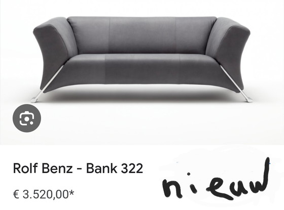 Image 1 of Rolf Benz - 322 2.5 - Sofa - Dunkelbraun - Leder