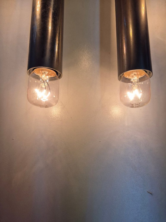 Image 1 of 3 grandi appliques in ottone nichelato, Italia 1960