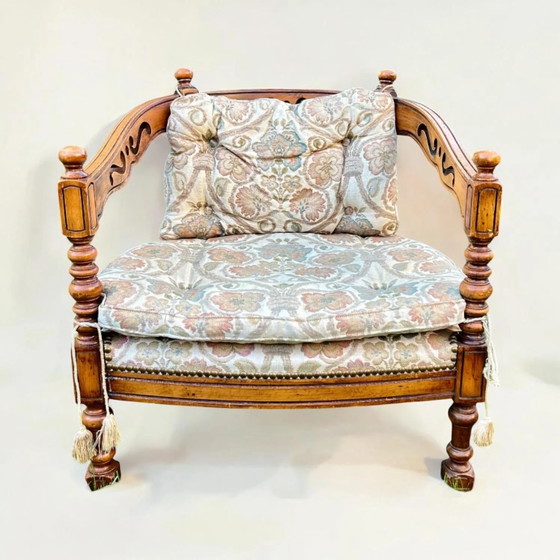Original Giorgetti Gallery Armchair, 1975 – Wood, Textile (photo 3 of 9)