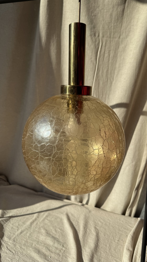 Image 1 of Rara lampada a sospensione Craquelé di grandi dimensioni, Doria