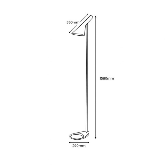 Nieuwe AJ vloerlamp in doos | Goudkleurig messing en aluminium | Reproductie 158 cm – Louis Poulsen (photo 6 of 6)