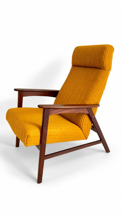 Vintage Dänischer Sessel Neu Gepolstert Kvadrat Febrik