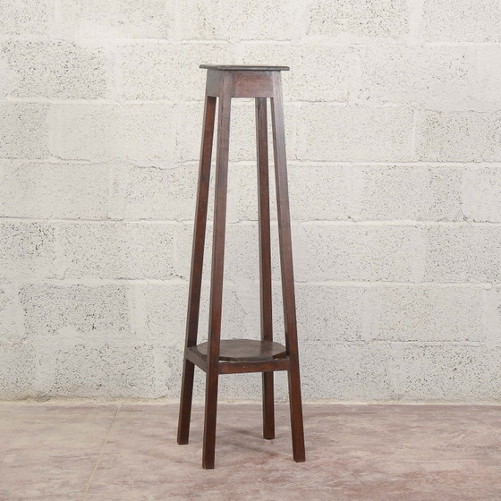 19th Century Fir Wood Tripod Plant Stand – Plant table, Klassiek (photo 2 of 11)