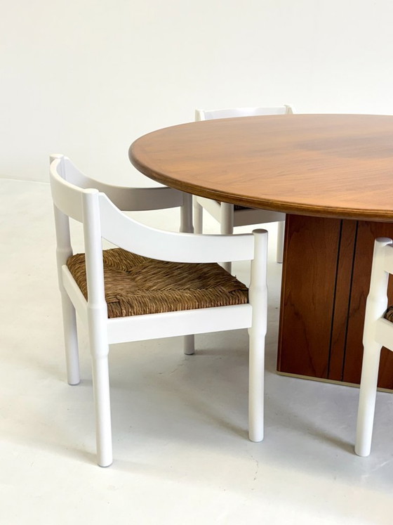 Image 1 of Set of two Carimate chairs by Vico Magistretti in white