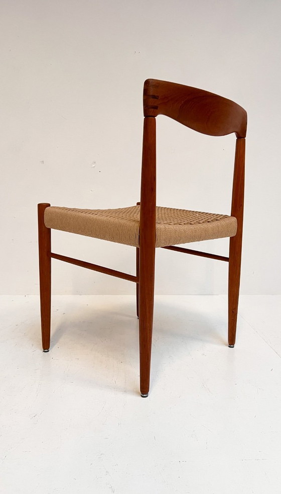 Image 1 of Gereviseerde Set Van 4 Papercord Stoelen Van H. Klein Voor Bramin, 1960's