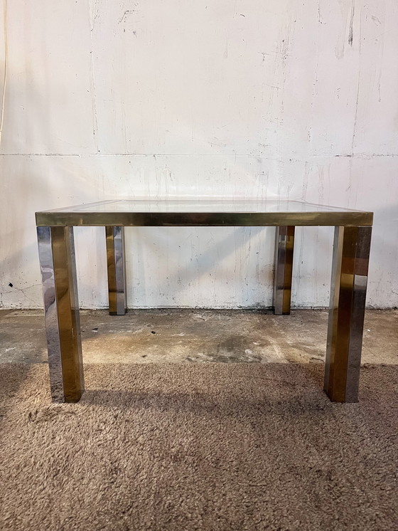 Image 1 of Tavolino da caffè in ottone e cromo, 1970