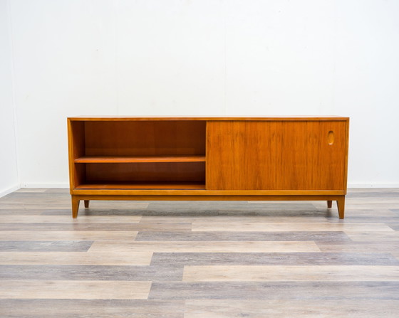 Image 1 of Credenza in noce con ante scorrevoli, anni '50, design Georg Satink, produttore WK Möbel, Germania