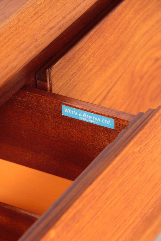 Image 1 of White Newton Teak Sideboard: Large “Petersfield” Sideboard