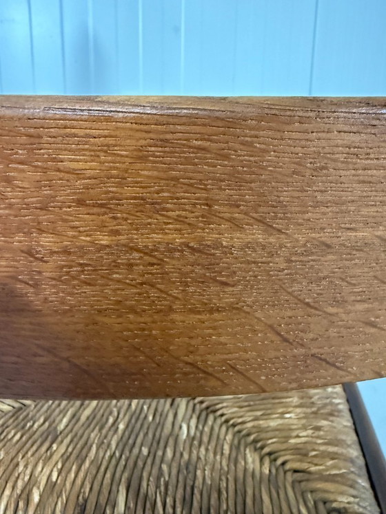 Rustieke Eiken Razor Back Eetkamerstoelen 1960’s – Wicker (photo 18 of 18)