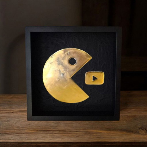 PacTube 23kt goud kunstwerk verguld in lijst limited edition