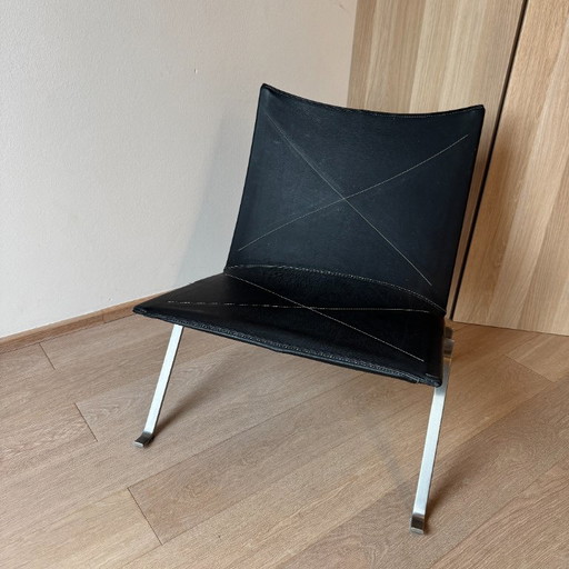 Poul Kjærholm PK22 Lounge Chair for Fritz Hansen, Black Leather, 2007