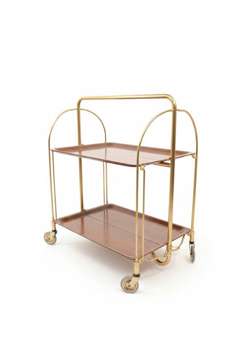 Années 1960, table à manger, chariot de service, fabricant Gerlinol
