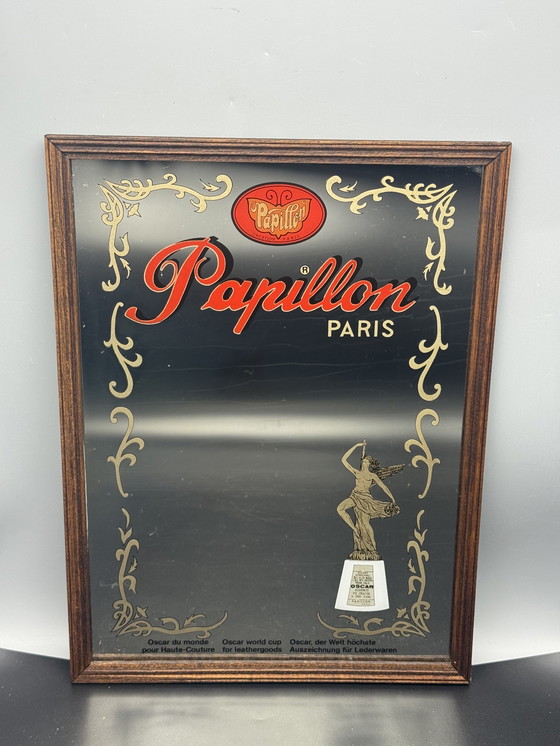 Image 1 of Vintage Papillon Paris reclame spiegel