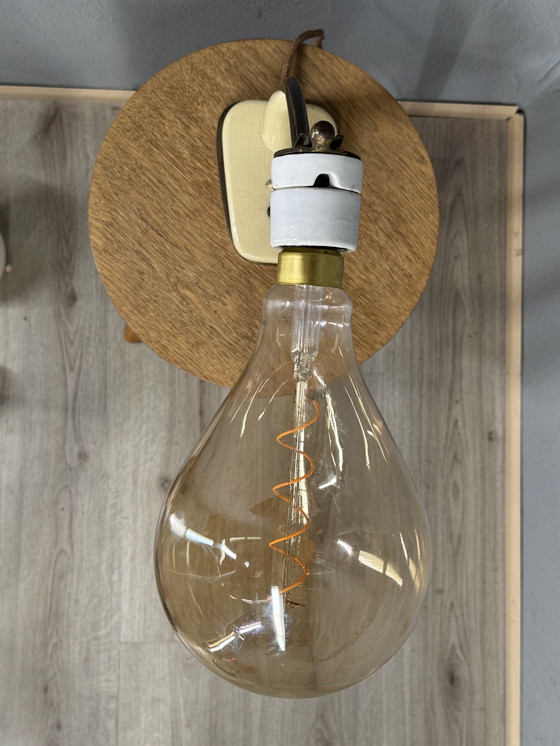 Image 1 of Vintage tafellamp met messing arm