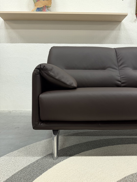 Image 1 of 2 Leolux Bora Balanza Sofa 2.5 & 2 Seater Wapiti Brown Leather