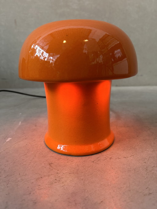 Lampada vintage a forma di fungo in ceramica