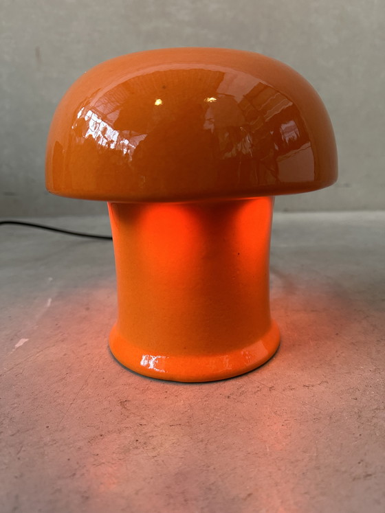 Image 1 of Lampada vintage a forma di fungo in ceramica
