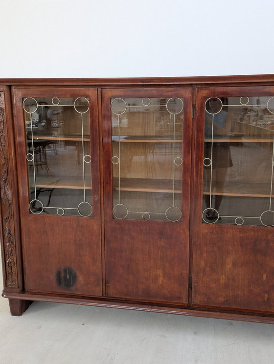 Image 1 of Vitrine - Hout, Messing, Glas