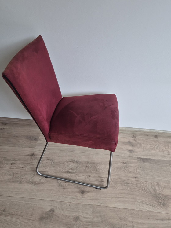 Image 1 of Ligne Roset glass table, extendable, with 4 Montel chairs