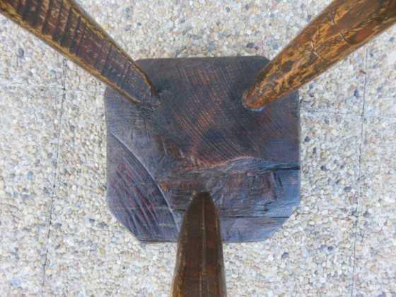 Tripod Farm Stool in Solid Wood, 50s 60s (photo 10 of 10)