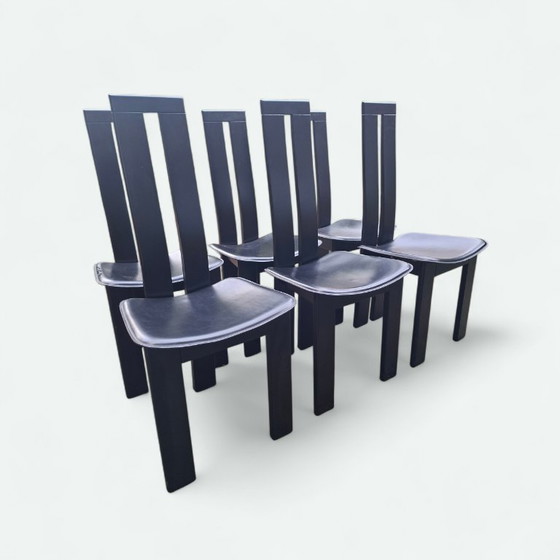 Image 1 of Ensemble de 6 chaises design italiennes – Costantini Pietro – Fabriquées en Italie